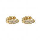Retro Light Luxury Micro Setting CZ 925 Sterling Silver Hoop Earrings