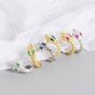 CZ Snake 925 Sterling Silver Hoop Earrings