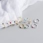Cute CZ Beads 925 Sterling Silver Hoop Earrings