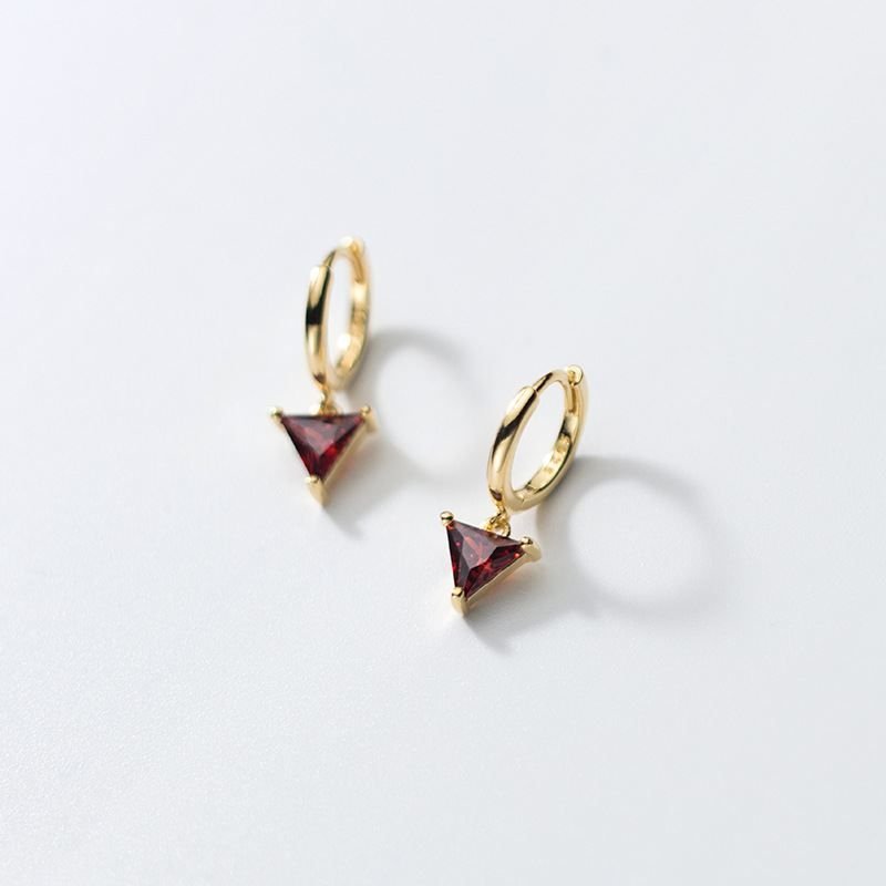 Casual Waterdrop CZ 925 Sterling Silver Hoop Earrings