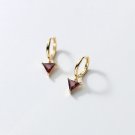 Casual Waterdrop CZ 925 Sterling Silver Hoop Earrings
