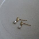 Casual Mini Shell Pearl CZ 925 Sterling Silver Dangling Earrings Casual Mini Shell Pearl CZ 925 Sterling Silver Dangling Earrings
