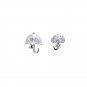 Asymmetry Mini CZ Umbrella 925 Sterling Silver Stud Earrings