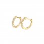 CZ Circle 925 Sterling Silver Hoop Earrings