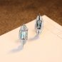Elegant Rectangle CZ Tassels 925 Sterling Silver Dangling Earrings