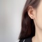 Asymmetry Arrow Black Eye 925 Sterling Silver Stud Earrings