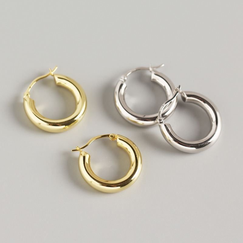 925 Sterling Silver Hoop Earrings