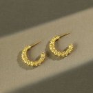 Twisted Circle 925 Sterling Silver Hoop Earrings