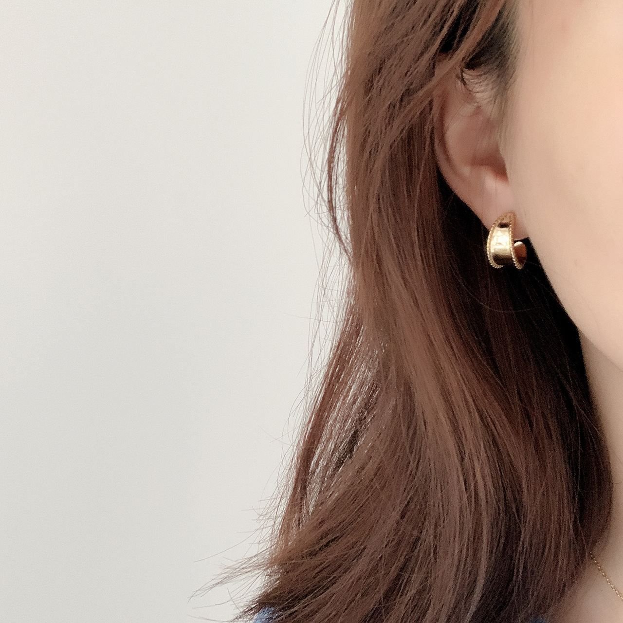 C Shape 925 Sterling Silver Hoop Earrings