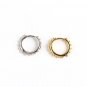 Cross Beads 925 Sterling Silver Hoop Earrings