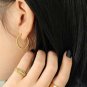 Twisted Circles 925 Sterling Silver Hoop Earrings