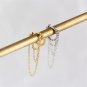 Party Circle Chain Tassels 925 Sterling Silver Leverback Earrings
