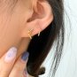 Asymmetric Knotted Individual Line 925 Sterling Silver Stud Earrings