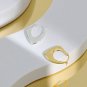 Irregular Hollow Rhombus 925 Sterling Silver Hoop Earrings