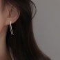 Minimalism Lines 925 Sterling Silver Dangling Earrings