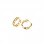 Simple Hollow Chain 925 Sterling Silver Hoop Earrings