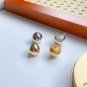 Fashion Irregular Round Ball 925 Sterling Silver Hoop Earrings