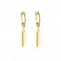 Casual Geometry Stick 925 Sterling Silver Hoop Earrings