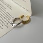 Irregular Geometry Circle 925 Sterling Silver Non-Pierced Earring(Single)