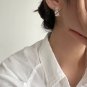 Fashion Irregular Wrinkle 925 Sterling Silver Hoop Earrings