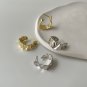 Fashion Irregular Wrinkle 925 Sterling Silver Hoop Earrings