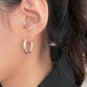 Minimalism Simple Circle 925 Sterling Silver Hoop Earrings