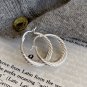 Office Wave Circle 925 Sterling Silver Hoop Earrings