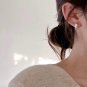 Fashion Letter V Shape 925 Sterling Silver Hoop Earrings