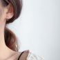 Asymmetry Hollow Geometry Waterdrop Silver Dangling Earrings