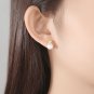 Shell Pearl Geometry 925 Sterling Silver Stud Earrings