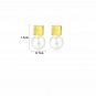 Shell Pearl Square 925 Silver Stud Earrings