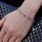 My Heart Blue Purple Cubic Zirconia 925 Sterling Silver Bracelet
