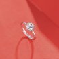 Moissanite CZ Snowflake 925 Sterling Silver Adjustable Ring