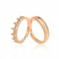 Simple CZ Crown 925 Sterling Silver Adjustable Promise Ring