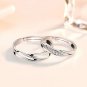 Wedding Fall in Love CZ 925 Sterling Silver Adjustable Promise Ring