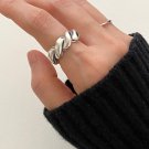 Wide Twisted 925 Sterling Silver Adjusatble Ring
