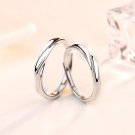 Simple Water Wave 925 Sterling Silver Adjustable Promise Ring