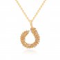 CZ Wheat Ear Circle 925 Sterling Silver Necklace