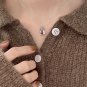 Elegant Waterdrop Pink Natural Tophus Lock 925 Sterling Silver Necklace