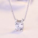 Simple Round CZ  925 Sterling Silver DIY Pendant