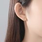 Elegant Asymmetry Star Crescent Moon 925 Sterling Silver Stud Earrings