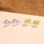 Cute Animal CZ Elephant 925 Sterling Silver Stud Earrings
