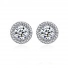 Classic Round CZ Hot 925 Sterling Silver Stud Earrings