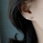 Cute Mini CZ Tiger Heads 925 Sterling Silver Stud Earrings