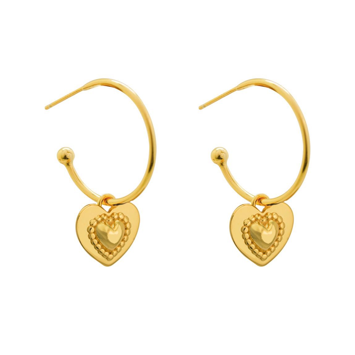 Two Ways Wear Girl Pink  Heart 925 Sterling Silver Dangling Earrings