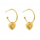 Two Ways Wear Girl Pink  Heart 925 Sterling Silver Dangling Earrings