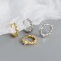 CZ Twisted 925 Sterling Silver Hoop Earrings