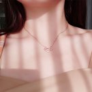 Valentine Day CZ 520 Letters 925 Sterling Silver Necklace