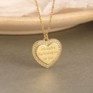 Monther Day CZ Heart Letters 925 Sterling Silver Necklace