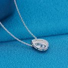 Elegant CZ Waterdrop 925 Sterling Silver Necklace